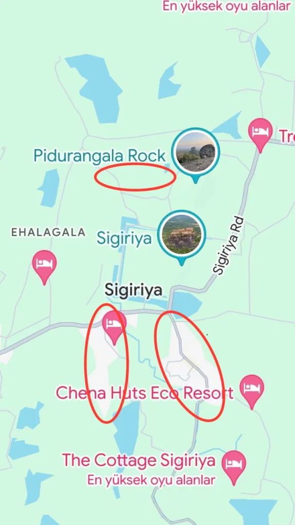 Accommodation Areas in Sigiriya - Sri Lanka Accommodation