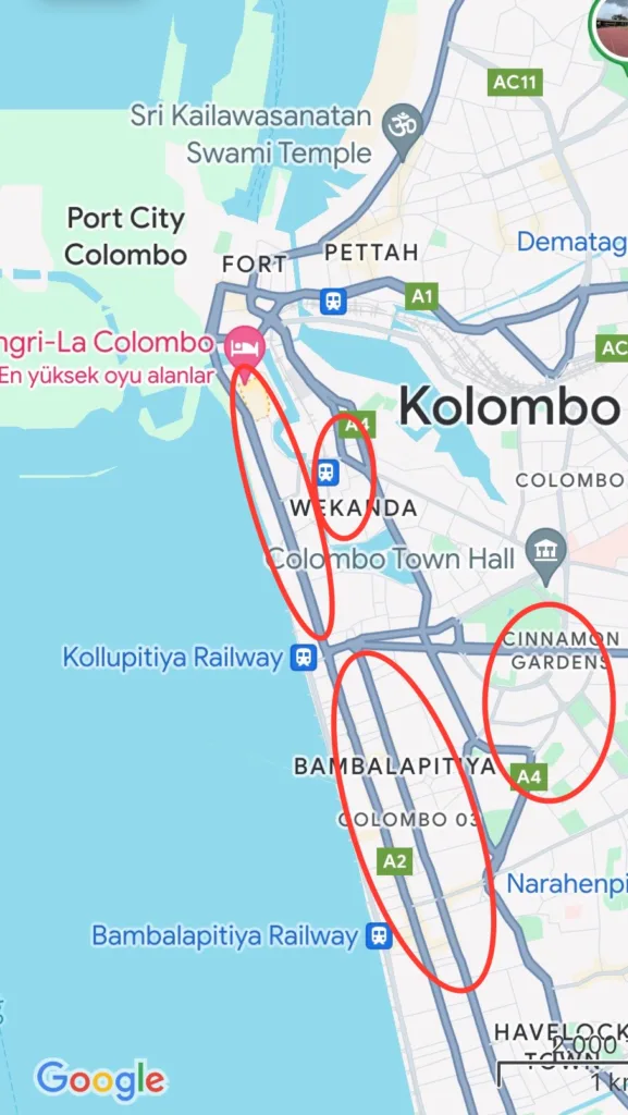 Accommodation Areas in Colombo - Sri Lanka Accommodation