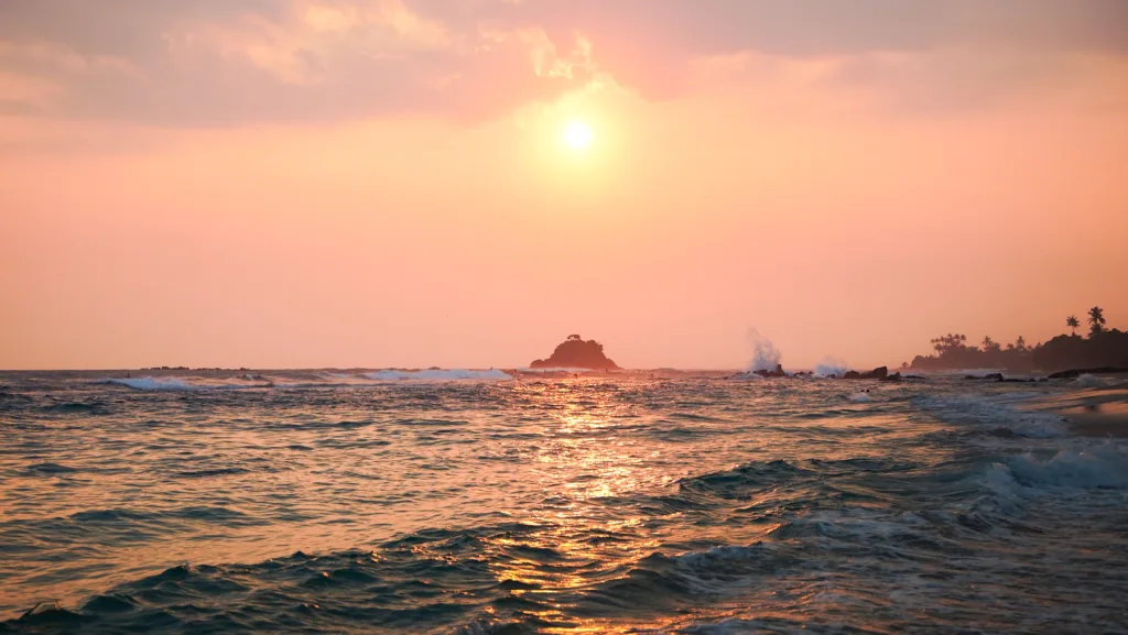 Sunset on Ahangama Beach